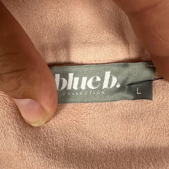 Blue b. Collection Womens Pink Feathered Mini Skirt Polyester & Spandex Size L - Picture 3 of 6